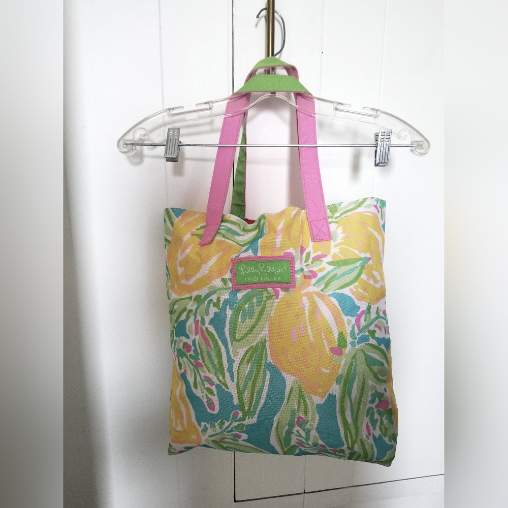 LILLY PULITZER CANVAS TOTE BAG LIMITED EDITION ESTEE LAUDER